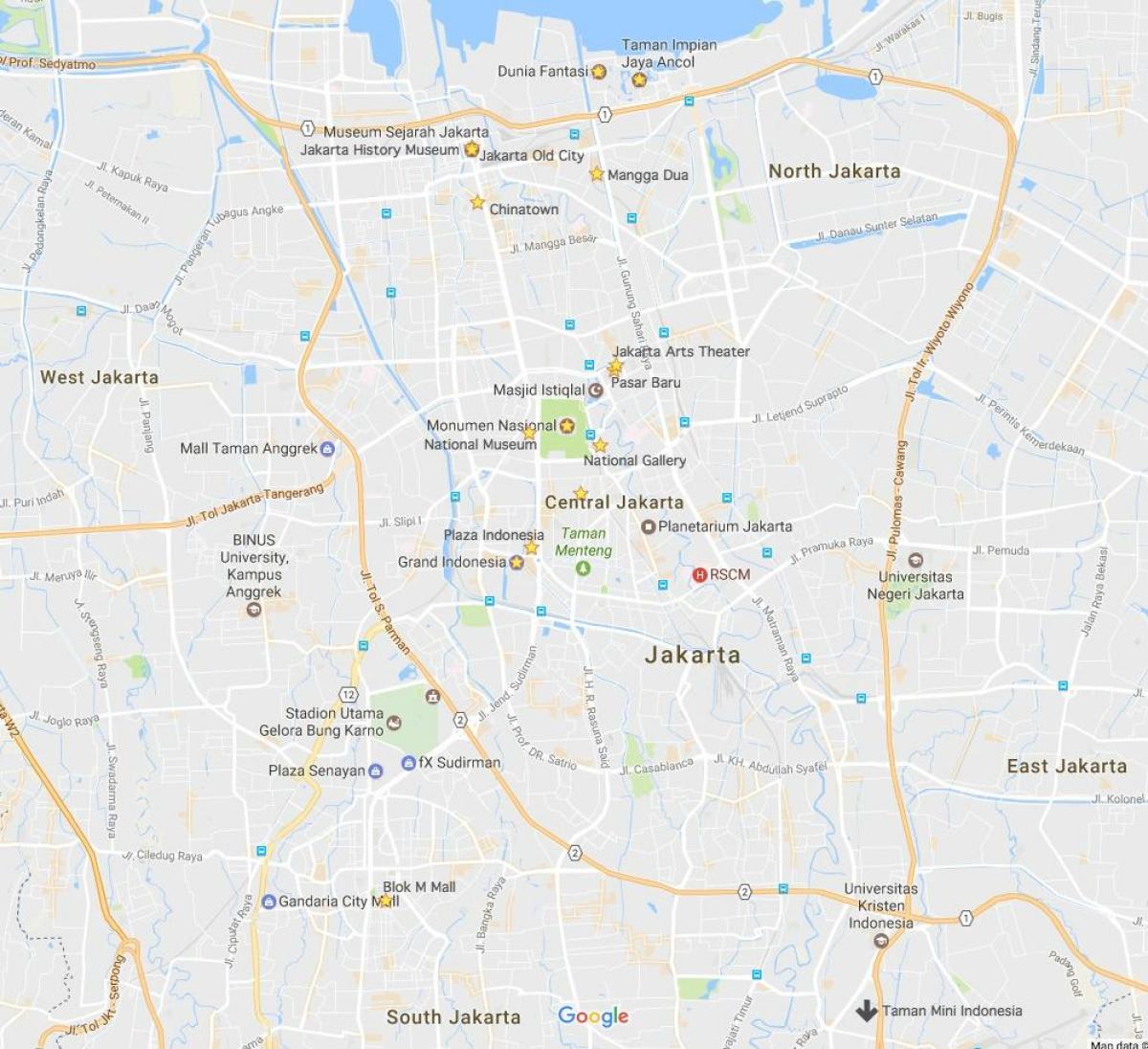 mapa obchod Jakarta