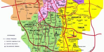 Mapa Jakarta atrakcie