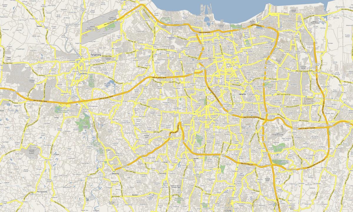 mapa Jakarta cesty
