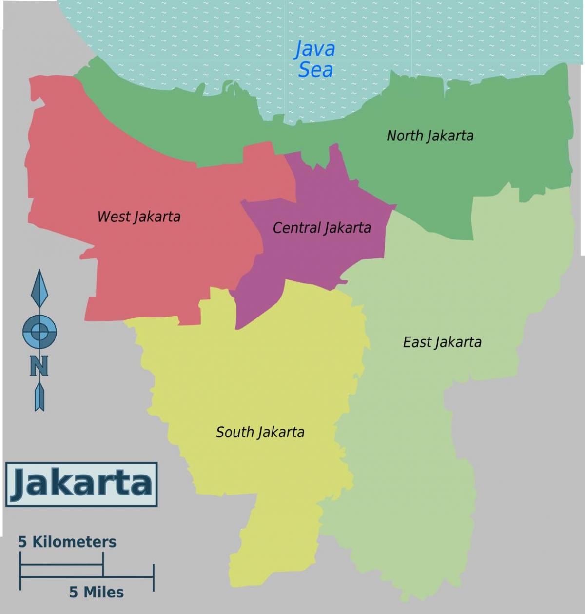hlavné mesto indonézie mapu