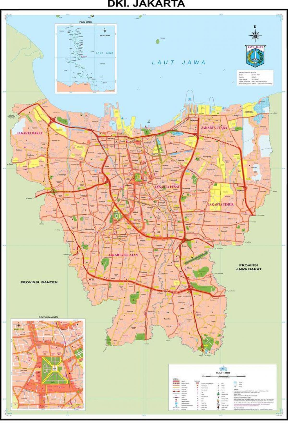 mapa Jakarta staré mesto