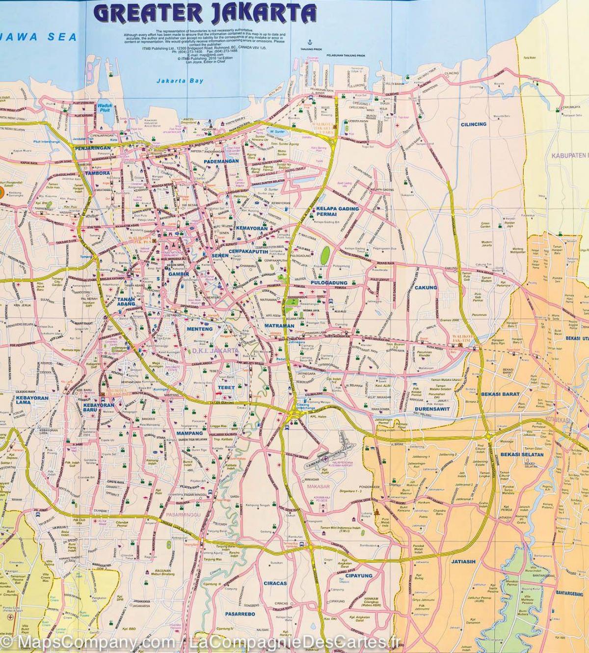 mapa Jakarta ulici