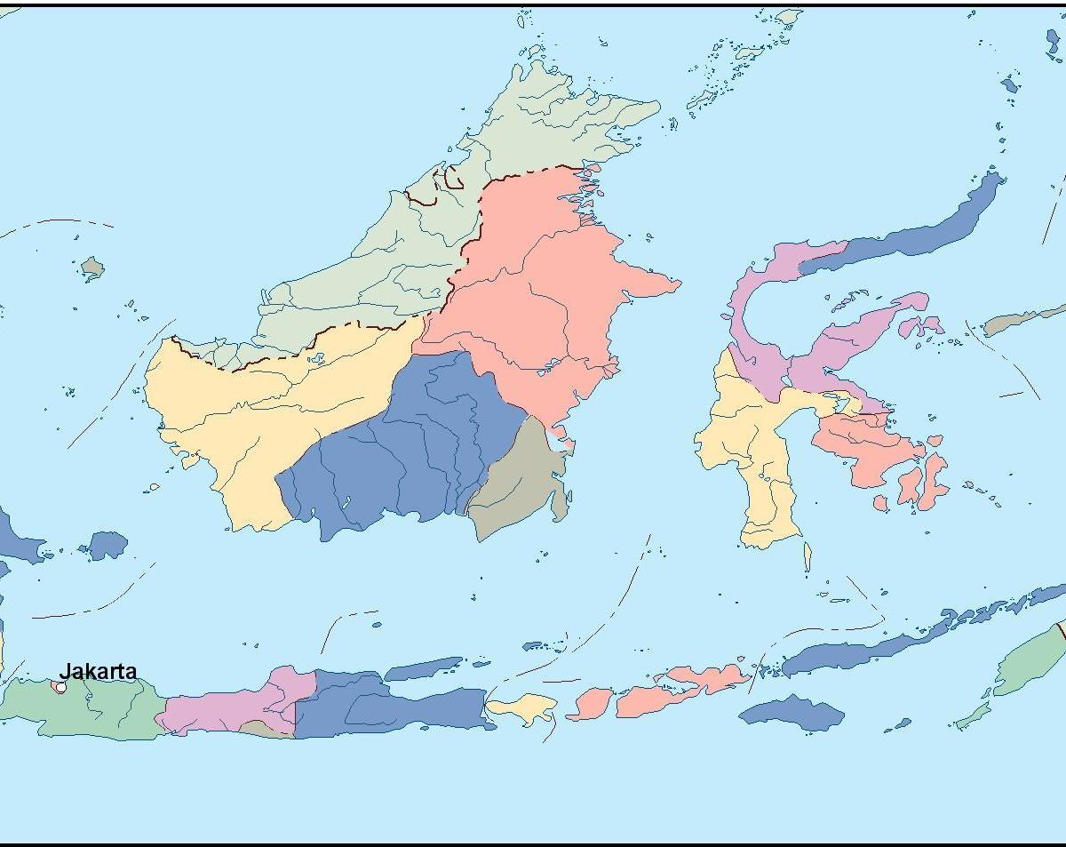 mapa Jakarta vektorová mapa