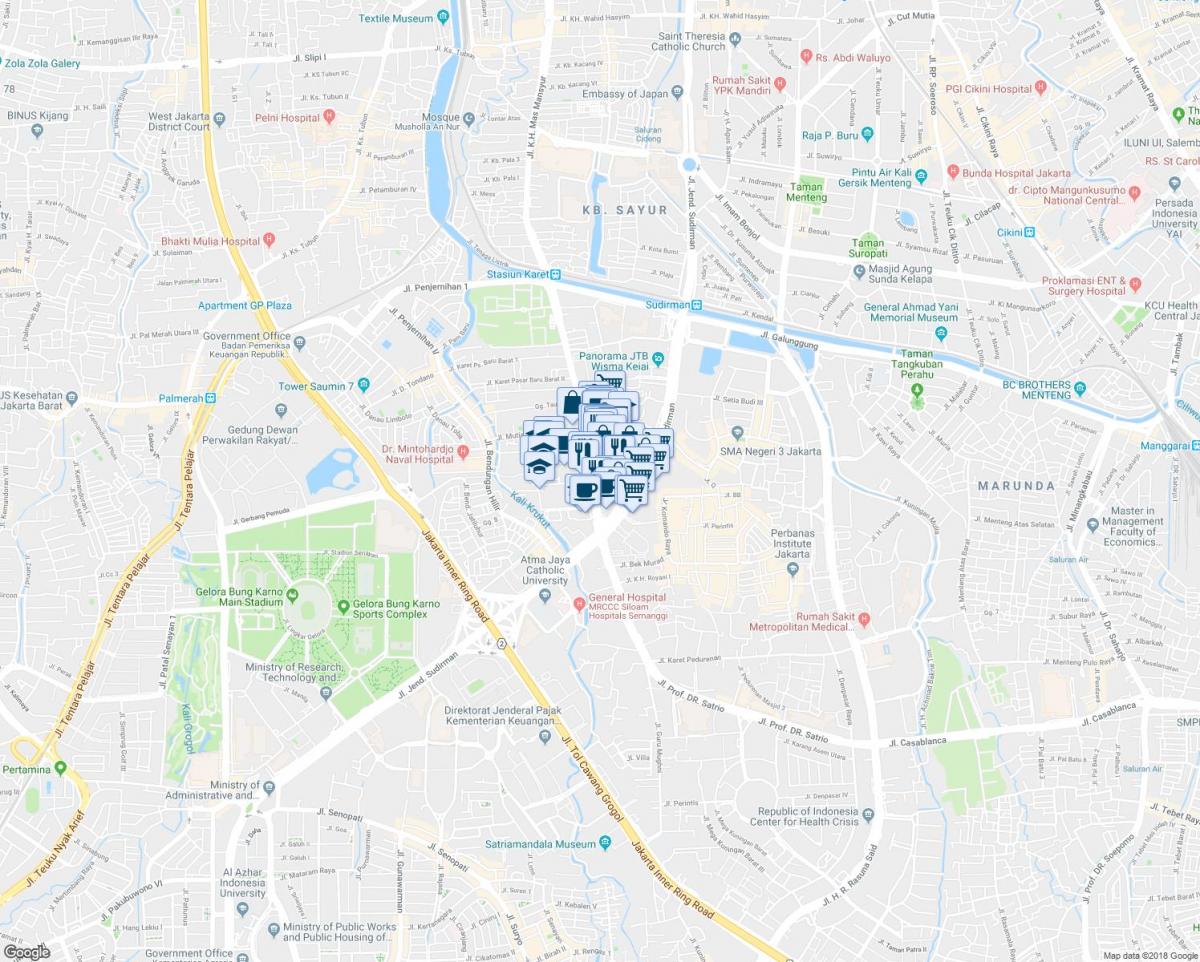 sudirman Jakarta mapu