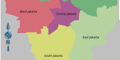 Mapa okresov Jakarta