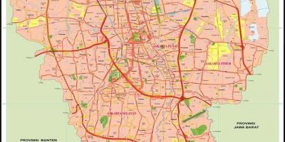 Mapa Jakarta staré mesto