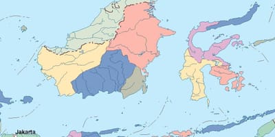 Mapa Jakarta vektorová mapa