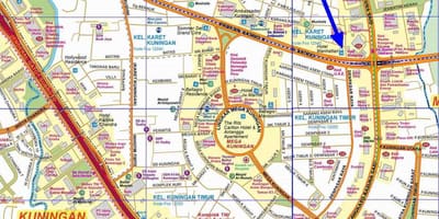 Mapa južnej Jakarta